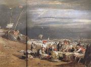 Fishmarket on thte beach (mk31) William Turner